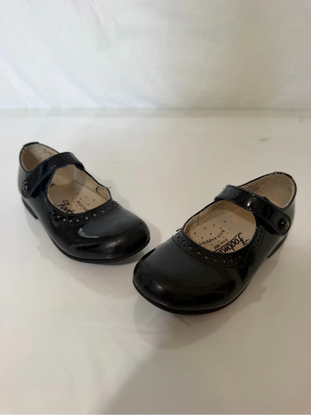 🖤 FootMates Girls Black Patent Mary Jane Dress Shoes | Size 10.5 🖤